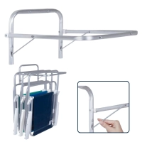 Suporte de Parede para Pendurar At 7 Cadeiras de Praia Ou Acessrios em Alumnio