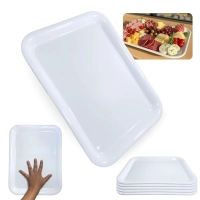 Kit 5 Travessas Bandejas 38 Cm para Buffet Expositor Vitrine Padaria Confeitaria Doceira Petisqueira