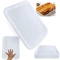 Kit 5 Travessas Bandejas 44 Cm para Buffet Expositor Vitrine Padaria Confeitaria Doceira Petisqueira