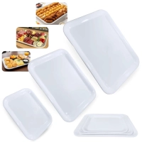 Kit 3 Travessas Bandejas 33,5 Cm, 38 Cm e 44 Cm (und) para Buffet Expositor Vitrine Padaria Confeitaria