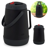Jarra Garrafa Termica 2,5 Litros com Bico Flip Camp Preta Mor para gua, Suco, Ch e Terer