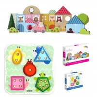 Brinquedo Educativo Baby Construtor + Torre de Encaixe Cores e Formas