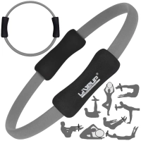 Anel de Pilates Treino Fisioterapia Arco Fortalecedor Cinza Circulo Magico Exercicios Fitness Yoga