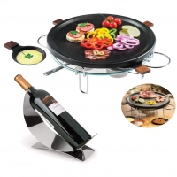 Raclette-grill Racleteira e Grelhados + Suporte para Vinho Vinho