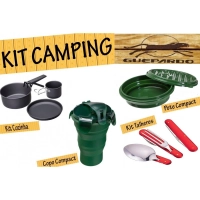 Kit Cozinha 8 Peas Camping com Pote Compact + Copo Compact + Talheres + Kit Panela