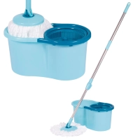 Esfrego Mop Azul 13 Litros Limpeza Pratica com Balde Marca Mor