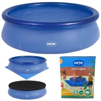 Kit Piscina Redonda Inflavel Mor 2400l com Capa e Forro