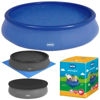 Piscina Grande Redonda Mor Inflvel 12.000l com Capa e Forro