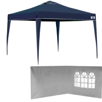 Kit Tenda Dobrvel Azul Base e Topo 3x3 M + 2 Paredes na Cor Branca