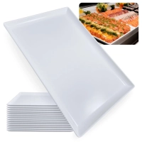 Kit 15 Pratos para Buffet Sushi Restaurante Japon�s Travessa de 35 Cm Melamina/ Pl�stico