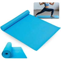 Colchonete Tapete Yoga Pilates em Eva Azul Claro 1,73 Mts Antiderrapante Ginstica Academia Fitness Exerccios