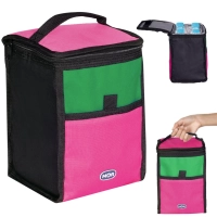 Cooler Bolsa Trmica com Ala 5 Litros Rosa com Verde