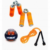 Kit Giroscpio Power Ball + Corda de Pular Silicone + Par de Hand Grip