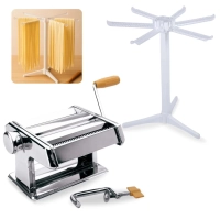 Kit Mquina de Fazer Macarro 3 Tipos de Massa + Varal para Secar Massas