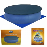 Kit Capa e Forro para Piscina Inflvel 6700l Ou 7800l Mor 3,70m Dimetro