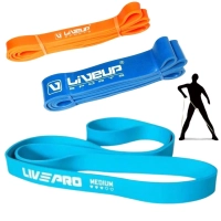 Kit Faixa Elstica Super Band Intensidade Forte + Mdia + Leve Liveup