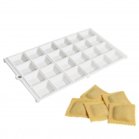 Forma para Ravioli e Mini Pasteis em Plástico 24 Cavidades Branco