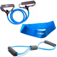 Mini Band Forte + Elstico em Oito Forte + Extensor Forte Azul