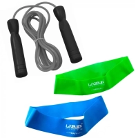Kit Mini Band Forte + Mdia + Corda de Pular com Rolamento Liveup