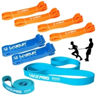 Kit Faixa Elstica Super Band 2 Fortes + 2 Mdias + 4 Leves Liveup