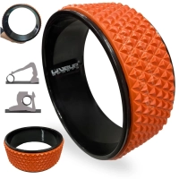 Roda Anel para Pilates e Ioga Texturizado 32 Cm Laranja e Preto Liveup Sports