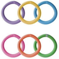 Kit 6 Flutuadores Boia Espaguete Master Circular 60 Cm Cores Sortidas