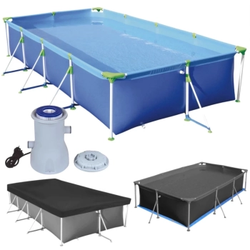Piscina 5000 L Premium com Capa + Forro + Bomba Filtro 220v 2200 L/H