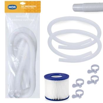 Mangueira 32mm com Abraadeira Reposio Manuteno + Refil Filtro para Piscina