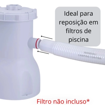 Mangueira 32mm com Abraadeira Reposio Manuteno + Refil Filtro para Piscina