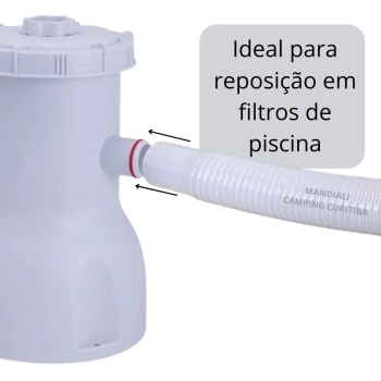 Bomba Filtrante 2200 L/H 110v para Piscina + Kit Reposio Mangueira com Abraadeira