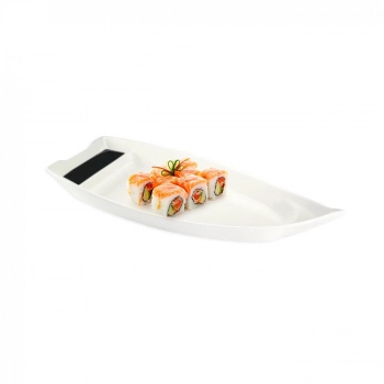 Barca para Sushi em Melamina Premium 25,5 Cm Branca