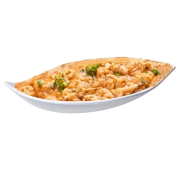 Kit 5 Pratos Travessas 50 Cm em Melamina Premium Branco com Formato de Folha Buffet Restaurante