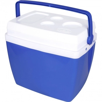 Caixa Trmica 26 Litros Azul com Ala + 6 Gelos Reutilizveis Gela Lata