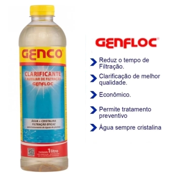 Clarificante e Auxiliar de Filtrao Genco Genfloc 1 Litro