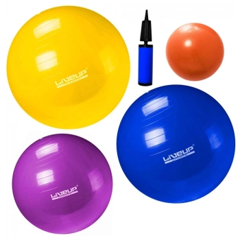 Kit com 3 Bolas Suas Nos Tamanhos 55 Cm + 65 Cm + 75 Cm + 1 Overball