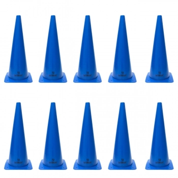 Kit 10 Cones de Agilidade para Demarcao com 48 Cm Azul