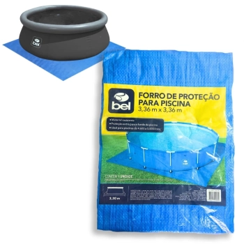 Forro para Piscina Modelo Quadrado 3,36m X 3,36m em Rfia ( Material Fino ) Bel