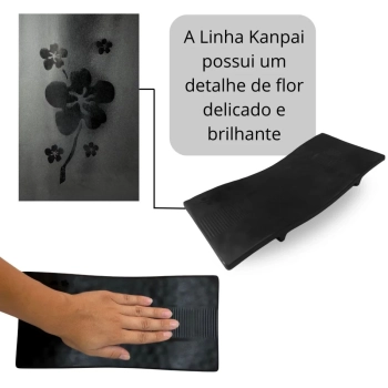 Kit 20 Travessas Retangulares Curvada 28 Cm Kanpai Preta para Restaurante Japons Sushi Melamina Premium