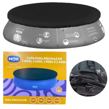 Kit Piscina Redonda Inflvel 2400 L com Bomba 3028 L/Hr, Capa e Forro