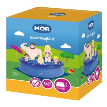 Piscina Redonda Inflavel Mor 6700 Litros 3,60 M Dimetro