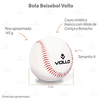 Bola de Beisebol com Miolo de Cortia e Borracha Tam 9