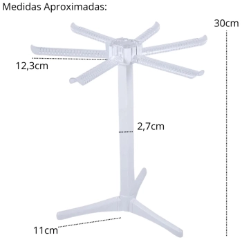 Kit Mquina de Fazer Macarro com 2 Cilindros + Varal para Secar Massas