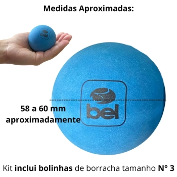 Kit com 18 Bolinhas para Frescobol de Borracha N: 3