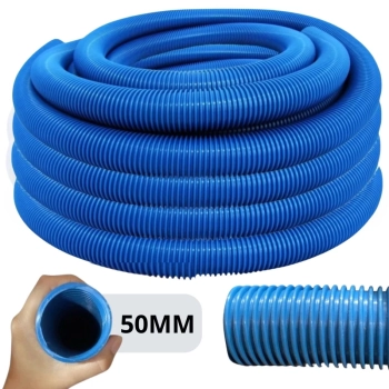 Kit Mangueira 50mm 10 Metros+ Haste Retrtil 3,40m + Flutuador+ 4 Pastilhas Cloro+ Peneira