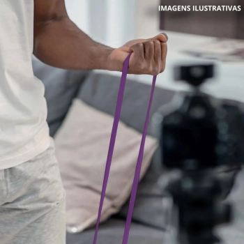 Faixa Elstica Super Band 1,3 Cm Extensor de Intensidade Super Leve Roxo Liveup Exerccios