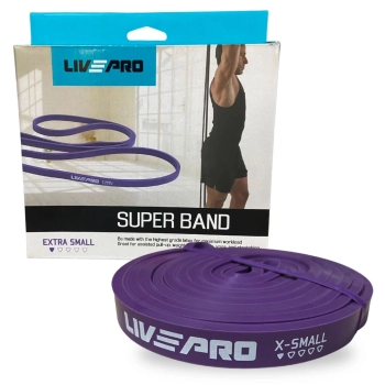 Faixa Elstica Super Band 1,3 Cm Extensor de Intensidade Super Leve Roxo Liveup Exerccios
