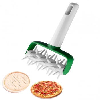 Kit Rolo para Esticar Massas + Rolo Furador de Massas Pizza
