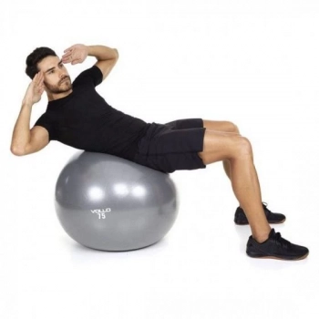 Bola de Pilates Ginstica Gym Ball 75 Cm Cinza com Bomba