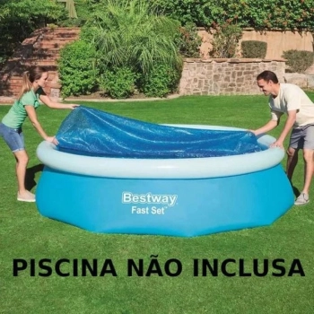 Capa Termica Flutuante Flow Clear Bestway Ideal para Piscina com 3.05 Mts Diametro