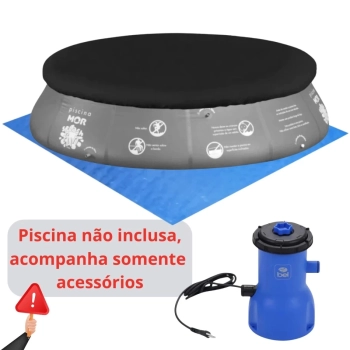 Kit Filtro 220v 3028 L/H + Capa e Forro para Piscina 2400 Lts Mor (n�o Inclusa)